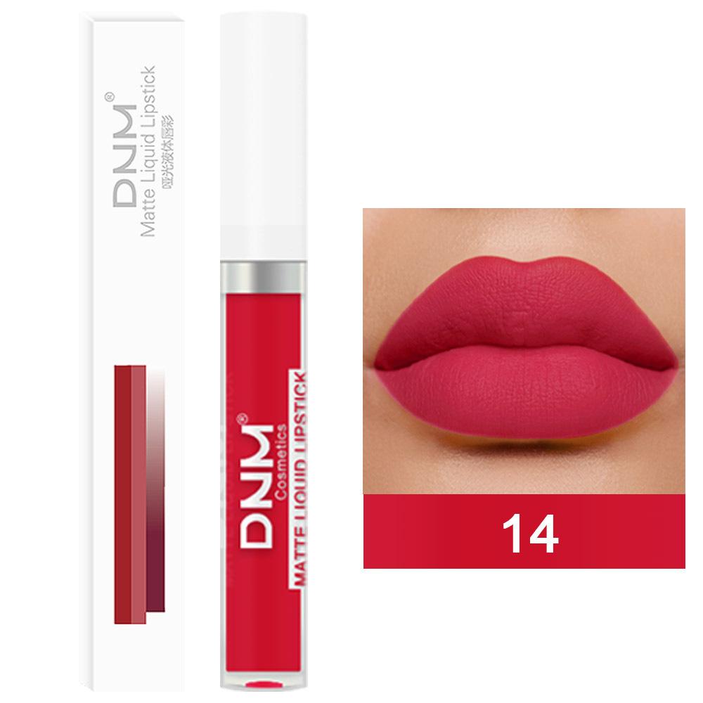 DNM 19 Colour Matte Lip Gloss Waterproof Long Lasting Non-Fading Lip Glaze Multicolour Non-Stick Lipstick