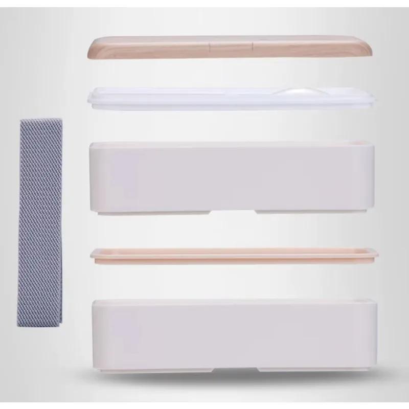 New 2025 Double Layer Lunch Box Wooden Salad Bento Box Portable Food Container Boxes Accessories Tools Household Supplies