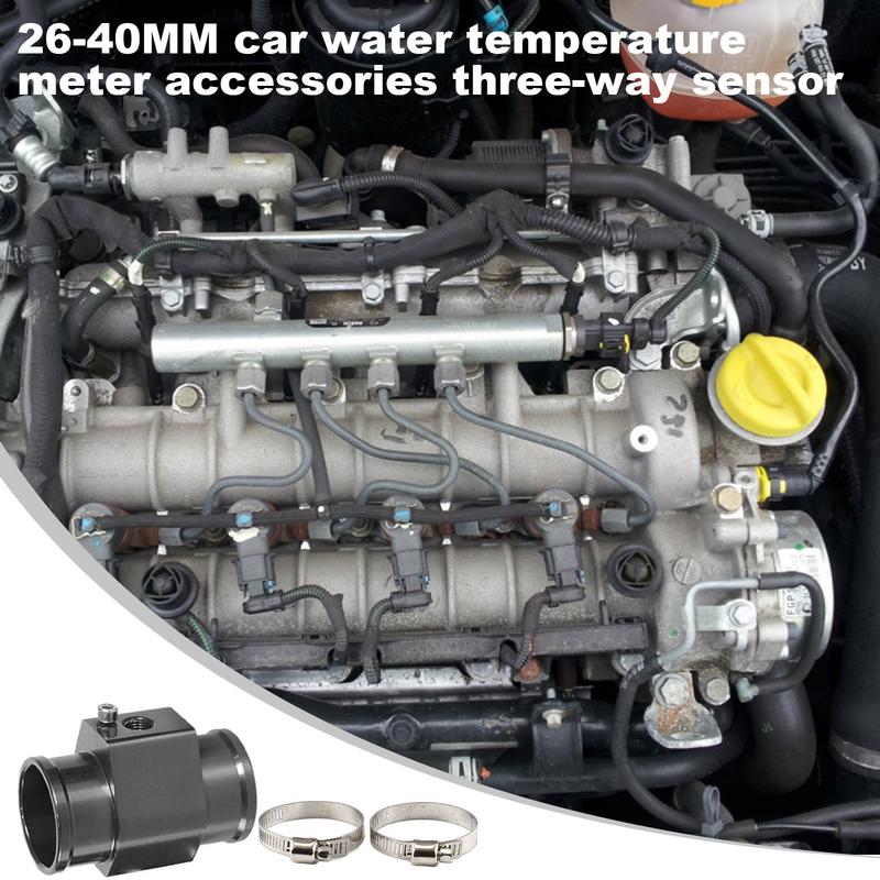 Water Temperature Adapter Hose Adapter Water Temp Joint Sensor Gauge Aluminum Alloy Water Coolant Temperature Gauge Joint Pipe