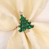 6Pcs Christmas Napkin Rings Xmas Tree Ornaments Christmas Home Kitchen Dinner Table Decoration  Year Party Supplies