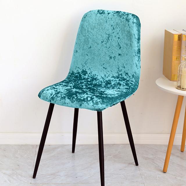 1 шт., чехлы на стулья из блестящей бархатной ткани, чехол для барного стула, короткий размер, чехол для сиденья Cvoers для гостиной