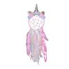 Unicorn Dream Catcher Wreath of Flowers and Colored Feathers Sensor