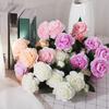 Simulated Flower Silk Peony Realistic Fake Flowers Artificial Flower Stems Decorative Silk Branches DIY Arrangements