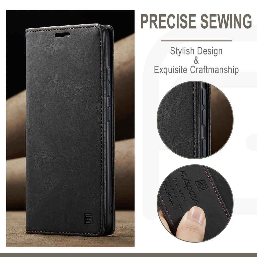 Premium Vintage Leather Wallet Case for Redmi Note 9-14 Series & POCO M2/M5S/X5/X7 - Flip Cover, Card Slots, Shockproof Retro (4 Colors)