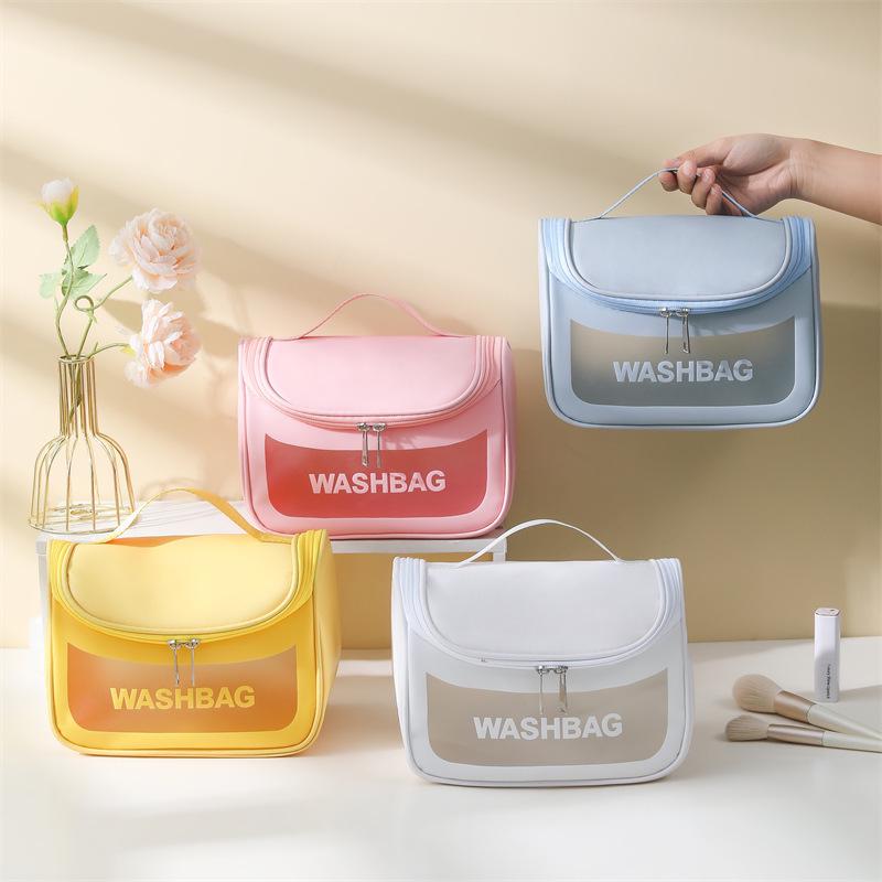 Large Capacity Transparent PVC Makeup Bag - Portable, Waterproof Travel & Swim Wash Bag