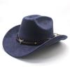 Horn Men'S And Women'S Knight Hat Felt One-Word Hat Top Hump Adjustable Western Cowboy Hat