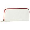 Snoopy 73036 Embossed Long Wallet Round Zipper Closure White [Peanuts] Women's