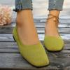 Fashion Female Shoes On Sale 2024 Slip On Women's Flats Autumn Square Toe Solid Solft Sole Light Casual Comfortable Flats Shallow Shoes