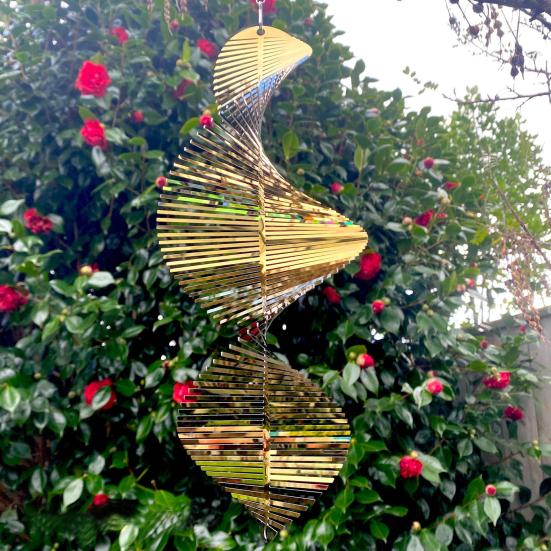 Spiral Wind Spinner Decoration Weather-proof Indoor Outdoor Window Garden Yard Porch Metal 3D Wind Chime Hanging Ornament Pendant