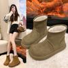 Women's Thick Bottom Fashion Winter Lightweight Warm Anti Cold Snow Boots Non-slip Casual Sneakers Cotton Boots Bread Shoes