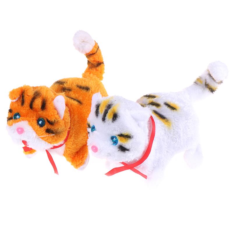 Electronic Pets Cats Dolls Cat Plush Walking Barking Kids Educational Toy
