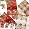 8cm/6PCS Premium Transparent Painted Christmas Balls Set - Handcrafted Ornaments For Elegant Holiday Decor