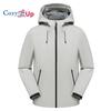 Cozy Up Men's Softshell Jacket with Hood Waterproof Windbreaker Lightweight Rain Shell Jacket for Outdoor Hiking Travel