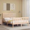 VidaXL Bed Frame with Headboard 120x200 Cm Solid Wood 3193201