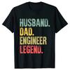 Funny Husband Dad Engineer Legend Retro T Shirts Summer Graphic Retro Streetwear Short Sleeve Father Day Gifts T-shirt