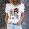 Women's Ilke Murder Pattern Printed Short-Sleeve T-Shirt for Casual Summer Fashion