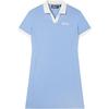 Logo Print Polo Casual Short Sleeve Dress Women Dresses Cloud-Mountain-Blue F51W429301F-BU
