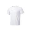 Running Series Solid Color Letter Print Round Neck Quick-Dry Breathable Short Sleeve T-Shirt Men Tops Standard-White ATST081-5