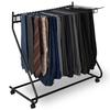 Iris Plaza SLKH-43 Black Clothes Rack, Holds 20 Slacks, with Casters, Compact Storage (72cm W X 69.5cm H X 43cm D)