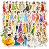 50 Beautiful Soft Hepburn Style Stickers Lady Dress Decorative Suitcase Water Cup Ipad Graffiti Stickers