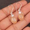 Peach Moonstone Gemstone 925 Sterling Silver Handmade Jewelry Earring For Gift EE-6-28