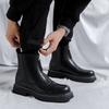  Designer Men's Boots Fashion Trend Genuine Leather Shoes Party Nightclub Dresses Cowboy Chelsea Boot Platform Ankle Botas
