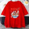 Ramen Cats Women Japanese Anime Characters T-shirts Casual T Shirts Summer Harajuku Kawaii Clothing Slight Strech