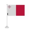 Drapeau - Malte - Mini Drapeau Ventouse - 20 X 30 Cm - Polyester - Impression Recto/Verso