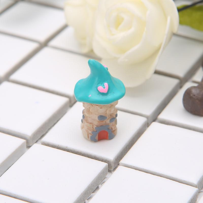 1Pc Resin House Fairy Garden Miniatures Micro Cottage Landscape DIY Decorations