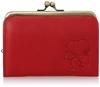 PEANUTS Gentle Dog Wallet Toad Mouth Wallet Long Wallet Coin Purse Bill Purse Snoopy Genuine Leather Lightweight Cowhide Domestic Made In Japan Red
