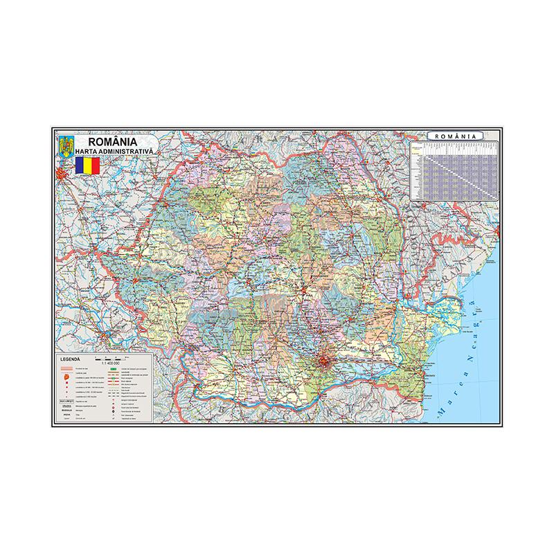 Wall Map,Romanian Map Series Background Cloth Map of Romania Home Wall Decor Painting,Geographical Tools,Tourism/education Tools