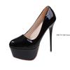 Fashion Plus Size 35-43 Hot Sale 16cm Thin Heels Platform Pumps Women Party Dance Pumps 5.5cm Platform Super High Heels Fashion Pumps