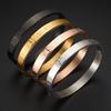 Luxury Cuff Bracelet Bangle Stainless Steel Bracelet Carving Roman Numeral Couple Roman Bangle For Men Women Jewelry
