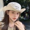 Outdoor Fisherman Hat Large Brim Bucket Hats For Women Men Solid Color Letter Sun Protection Camping Mountaineering Cap