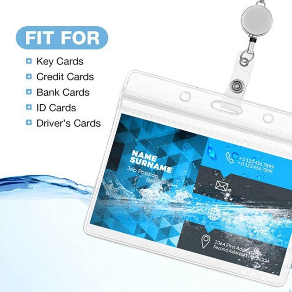 Chain Badge Reel Clip Badge Reel Lanyard With Necklace Name Card Badge Holder With ID Card Holders