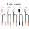 Adapter Charger Audio Cable 2 In 1 Charge To 3.5 Mm Jack Headphone Aux Converter for Apple Iphone 7 8
