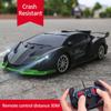 1:16 4 Channels RC Car With Led Light 2.4G Radio Remote Control Cars Sports Car High-speed Drift Car Boys Toys For Children 30M
