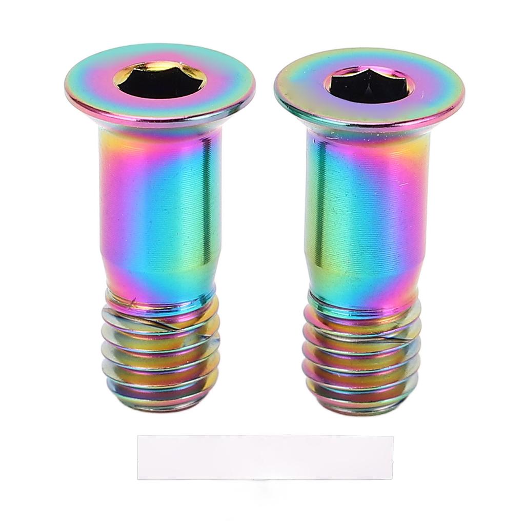 2pcs Bike Rear Derailleur Pulley Screw Colorful Hollow Ti Alloy Lightweight Flat Head Rear Dial Guid