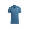 Gameset Logo Print Solid Tennis Polo Shirt Men Tops Blue HB9137