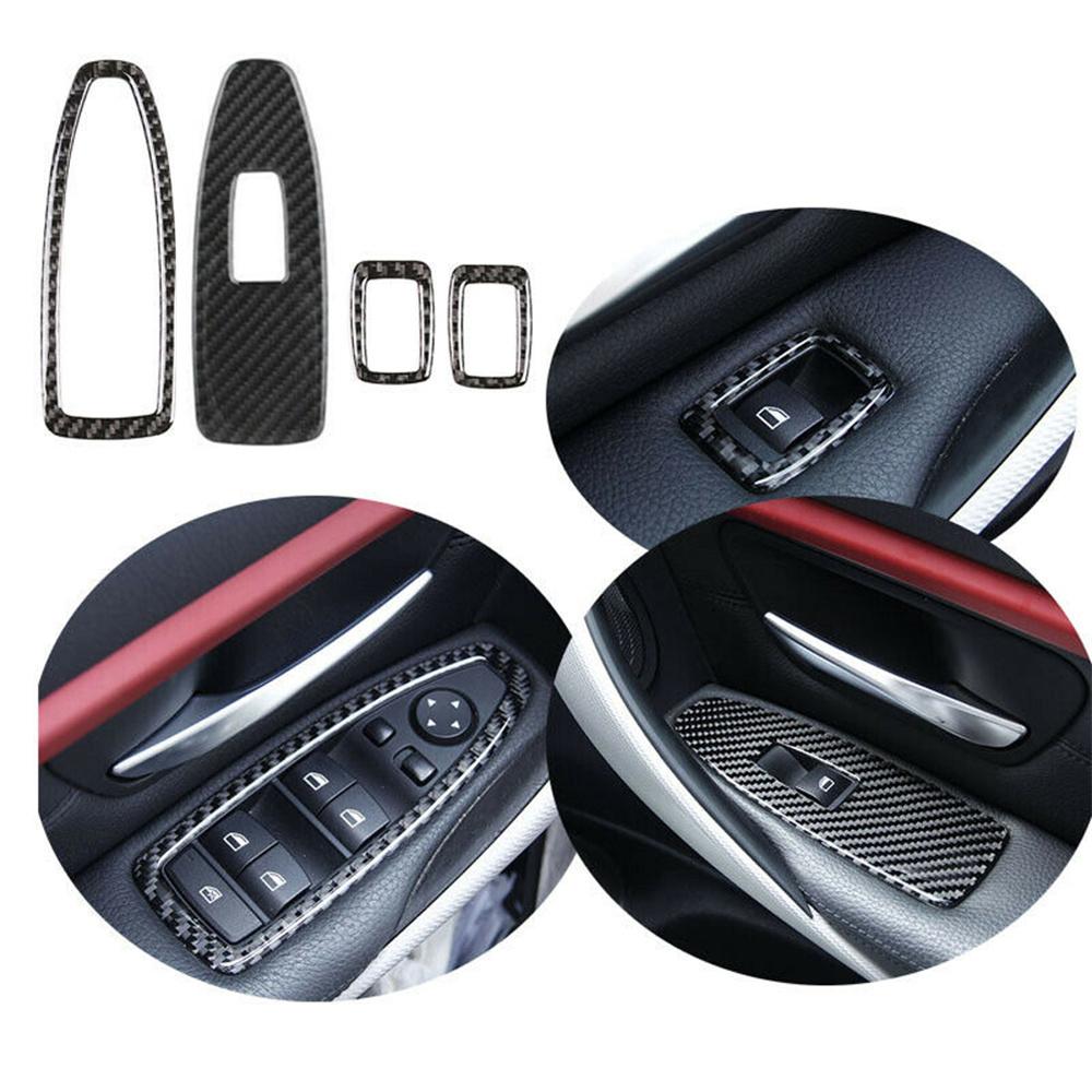 13PCS Real Carbon Fiber Interior Trim Decor Cover For BMW 3/4 Series F30 F34 F36