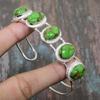 Медно-зеленый бирюзовый драгоценный камень ручной работы Манжеты Ювелирные изделия из стерлингового серебра 925 пробы Регулируемый браслет