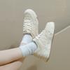 Little White Shoes Women's 2025 Spring New Student Korean Version Ins Versatile Thick Baseplate Shoes Spring and Autumn Casual Shoes KT2602