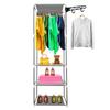 Home Static Dressing Wardrobe 170x55x35cm 3 Shelves 1 Top Bar 1 Side Hanger