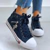 Plus-size Denim Sneakers Women's Flat Shoes