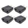10PCS  To  Adapter 2 Prong Flat Plug To Round Outlet Converter for Home Travel Office Use 125‑