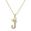 Zircon Crown Necklace New Necklaces Fashion Women's Necklace Pendant Simple English Letter Necklace