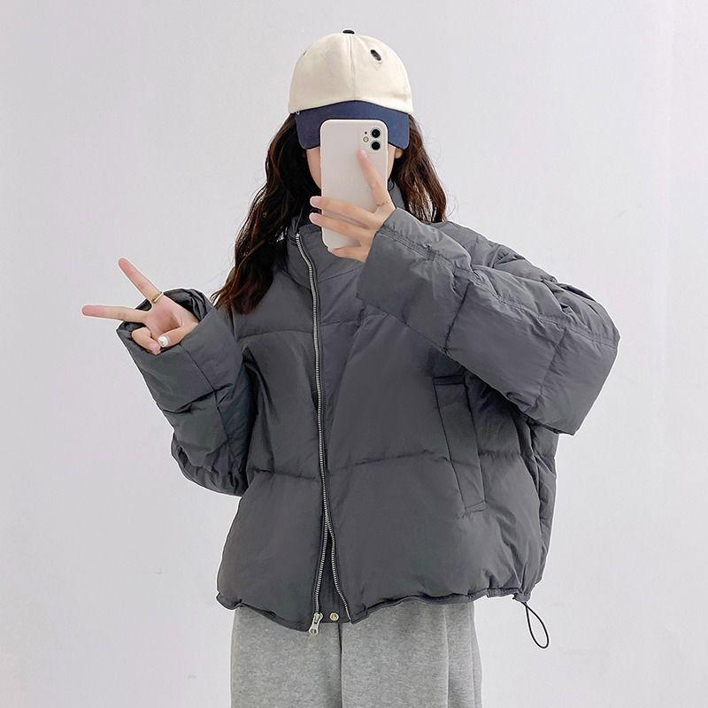 Off Season Short Women Down Cotton Coat Winter Fashion Thicken Padded Jacket Korean Trendy