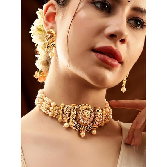 Beaded Design & Traditional Jewelry Necklace Set for Women & Girls | Handcrafted Jewelry | Ideal for Weddings, Ethnic Wear & Festive Occasions