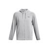 Loose-Fit Hooded Zip-Up Long Sleeve Jacket Men Outerwear Grey 1378824-011