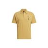 Solid Color Logo Polo Shirt Men Tops Yellow HE5165
